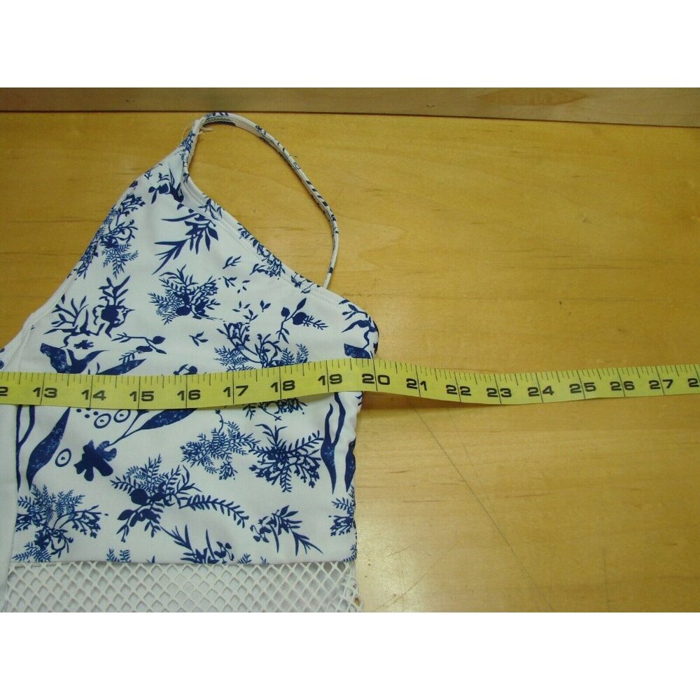Floryday Womens Size XXL 1 Piece Mesh Middle Swimsuit Swimwear Bathing Suit Blue - Picture 6 of 11